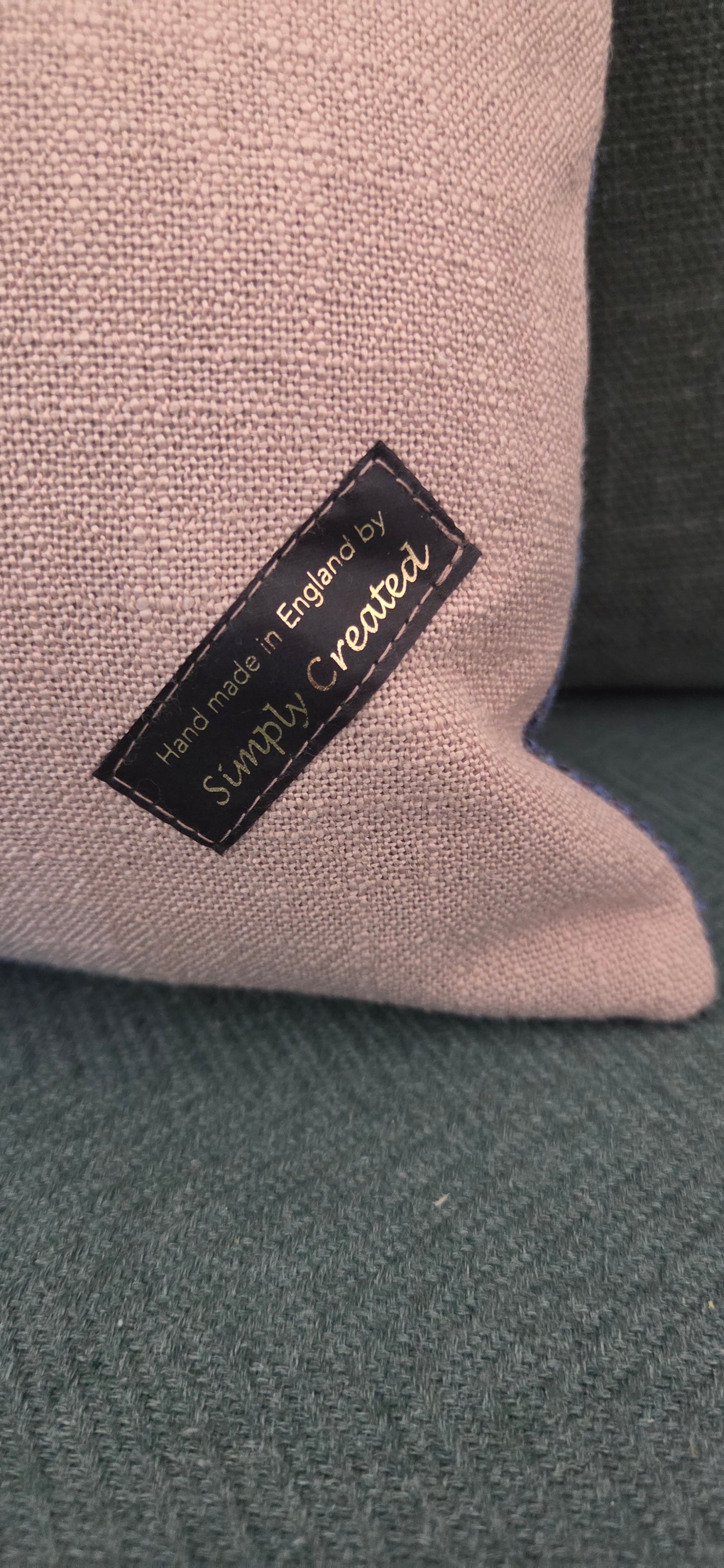 Donkey Bespoke handmade embroidered tweed cushion