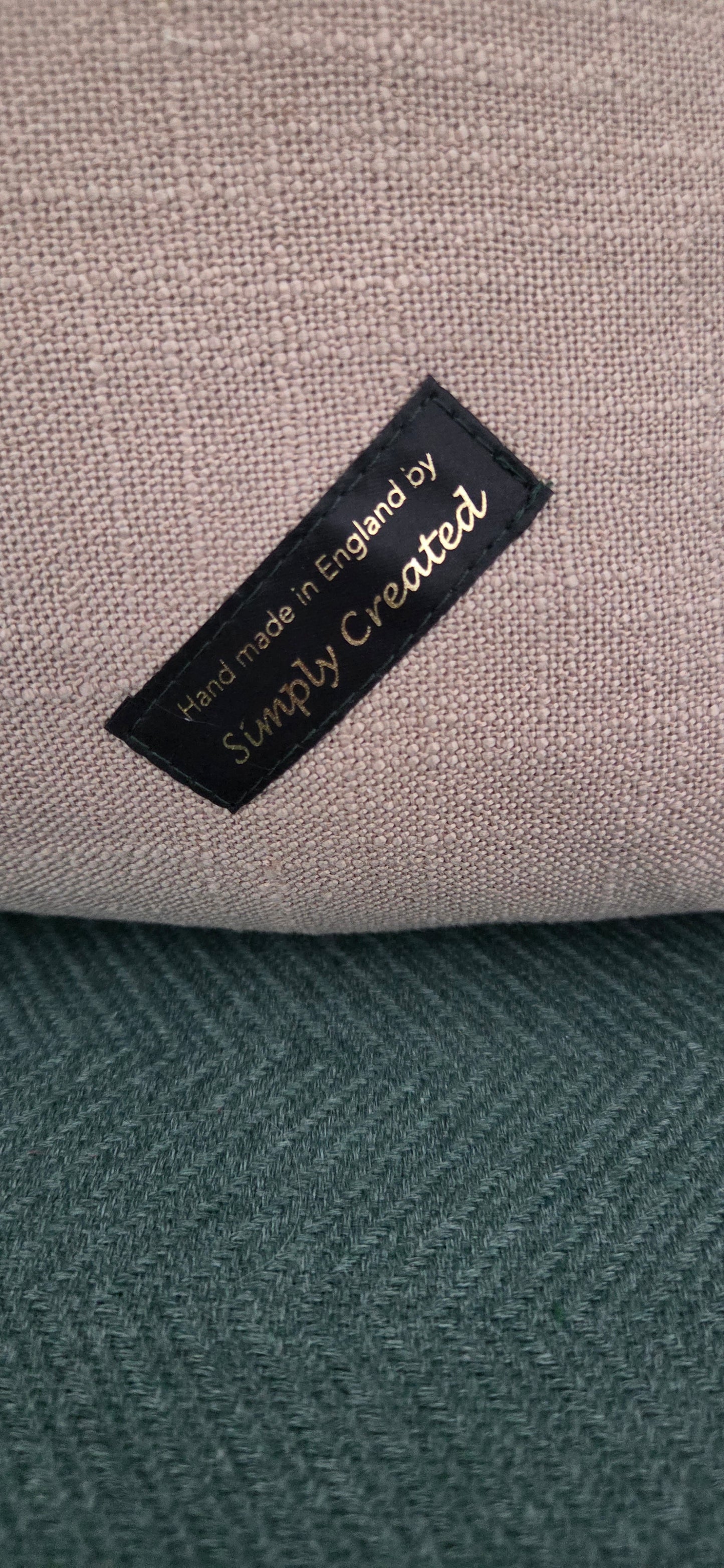 Beagle Bespoke handmade embroidered tweed cushion