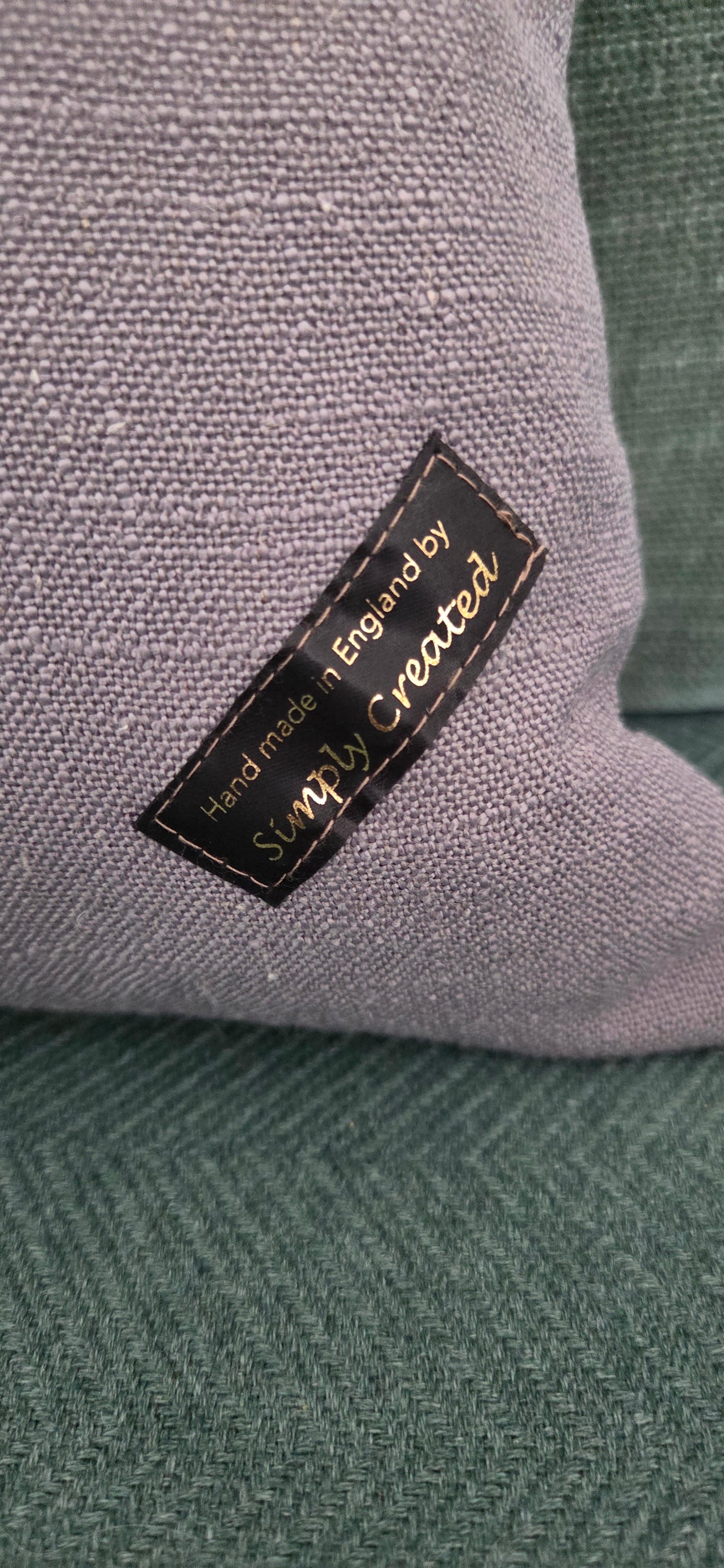 Border collie bespoke handmade embroidered tweed cushion