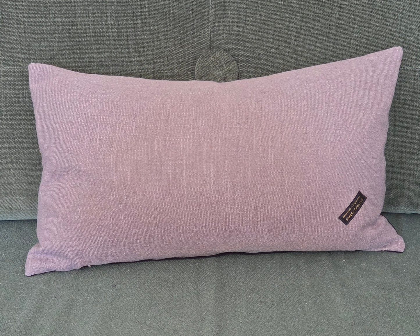 Bespoke Handmade embroidered tweed cushion with fox image