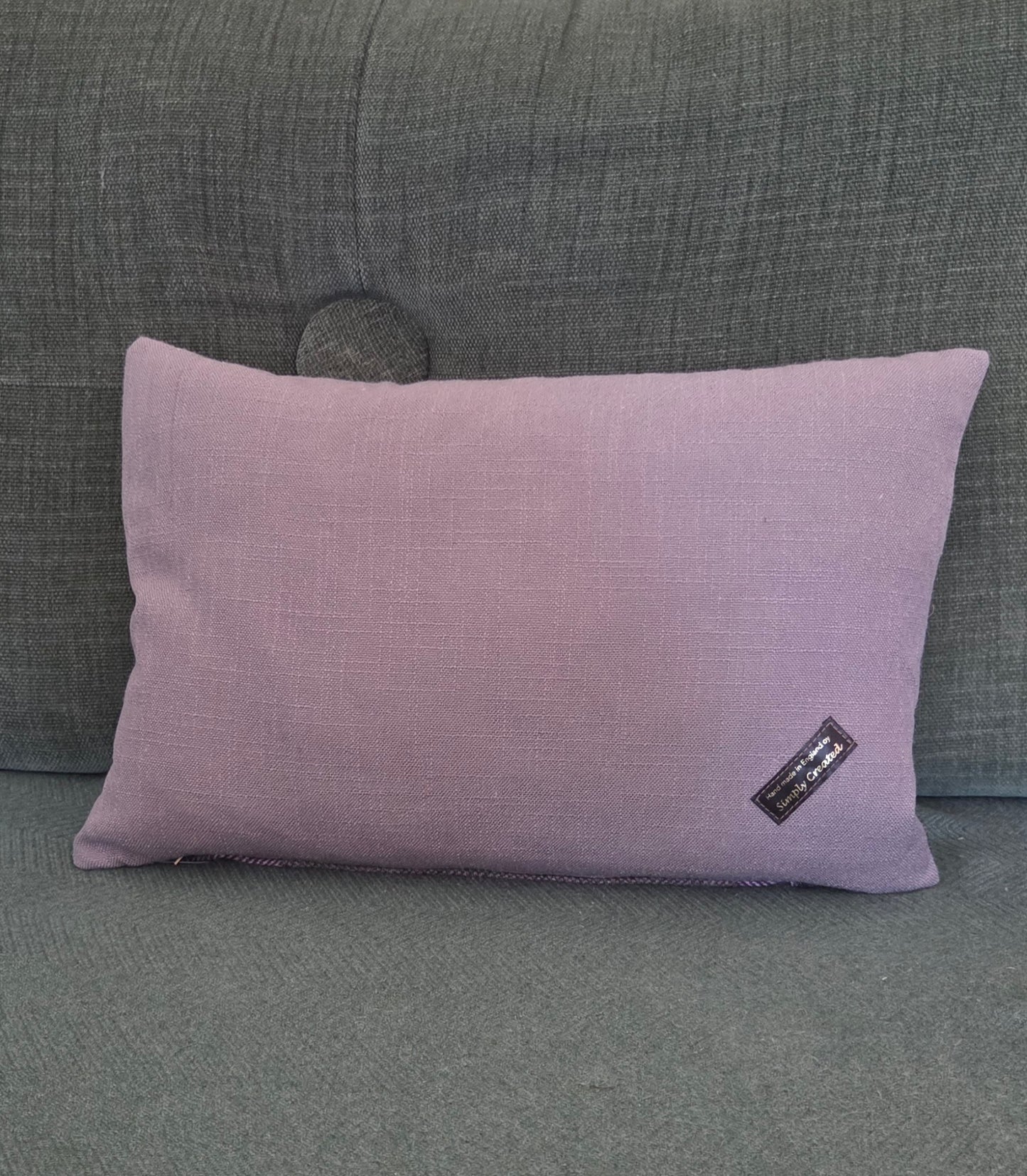 Black Labrador bespoke handmade embroidered tweed cushion