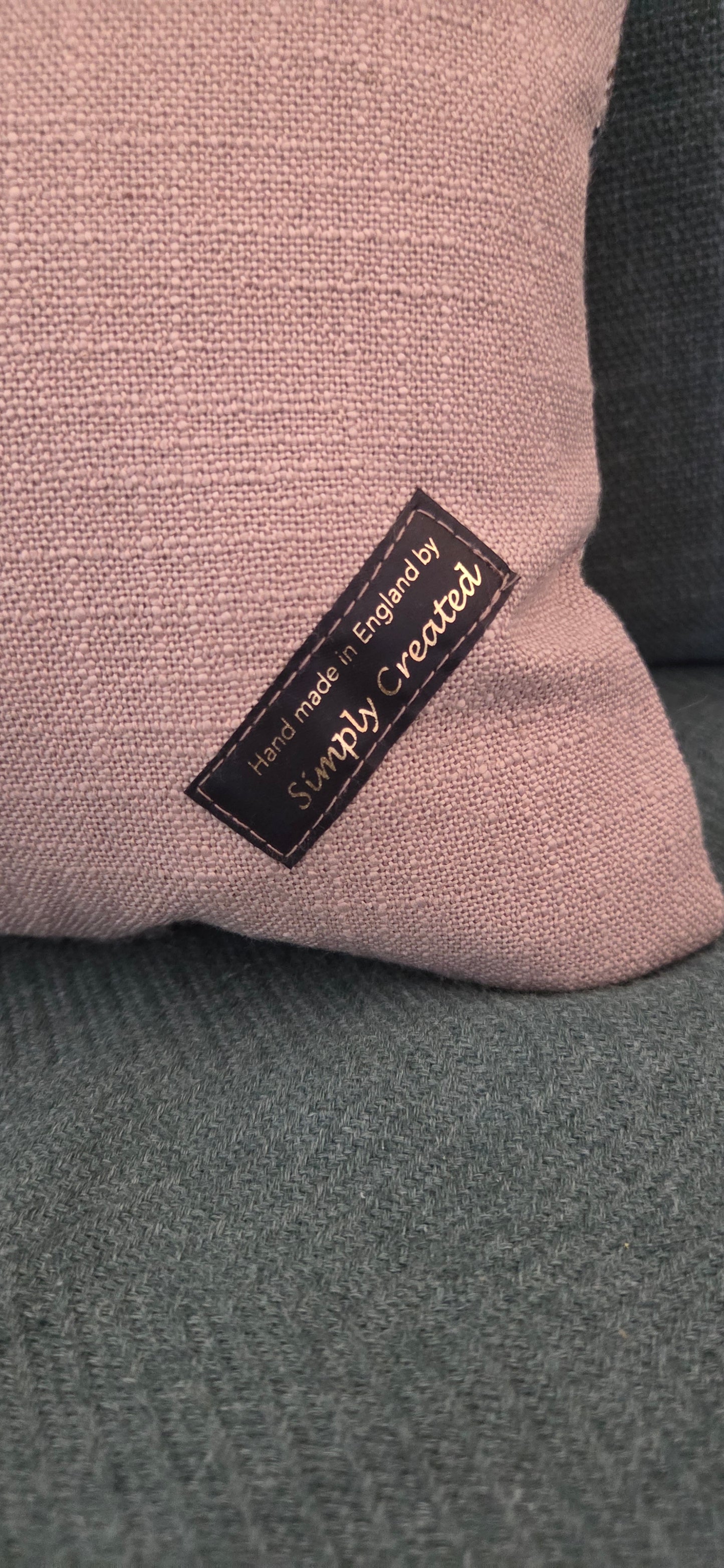 Brown Dachshund bespoke handmade embroidered tweed cushion