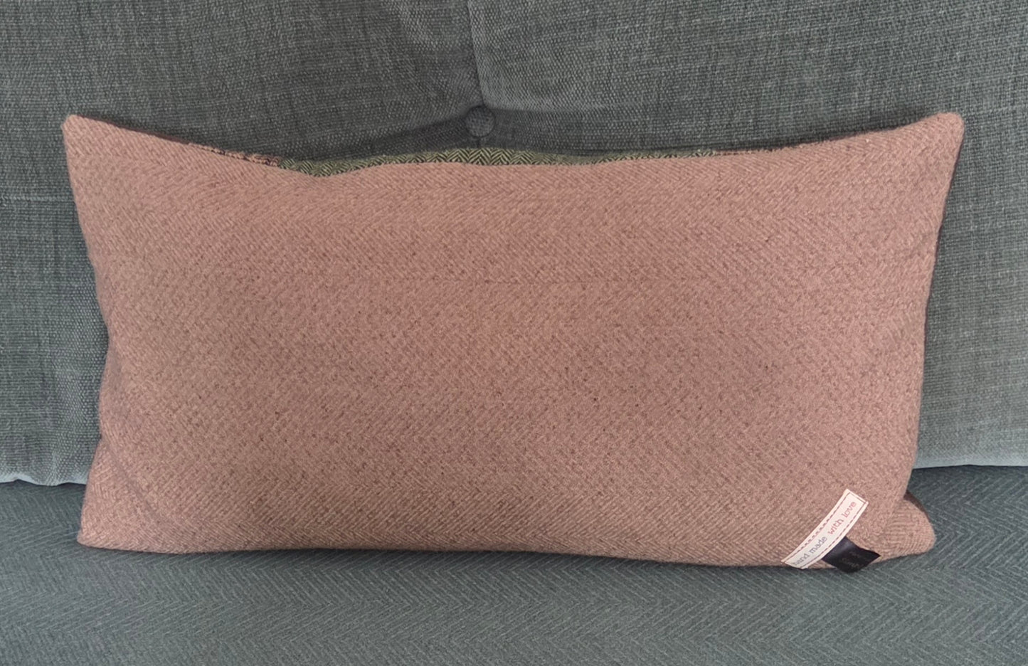 Yorkshire terrier bespoke handmade embroidered tweed cushion