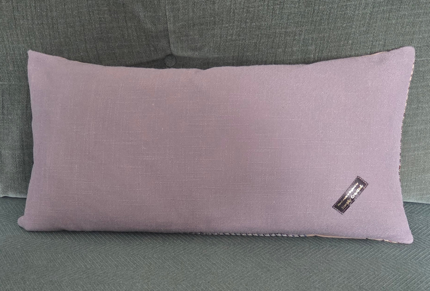 Highland cow bespoke handmade embroidered tweed cushion